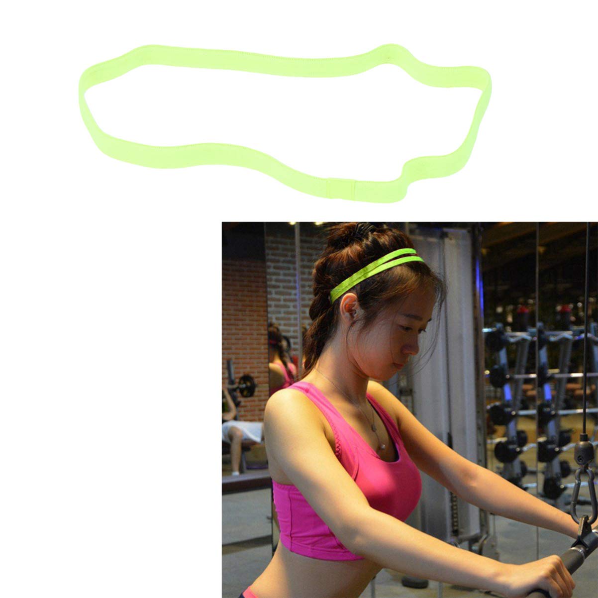 Healifty 27 Pezzi Fasce Per Yoga Fodere Per Uomo Accessori Per Uomo Fasce Elastiche Corsa Per Donna Non Elastiche Copricapo A Forcina Verde Calcio