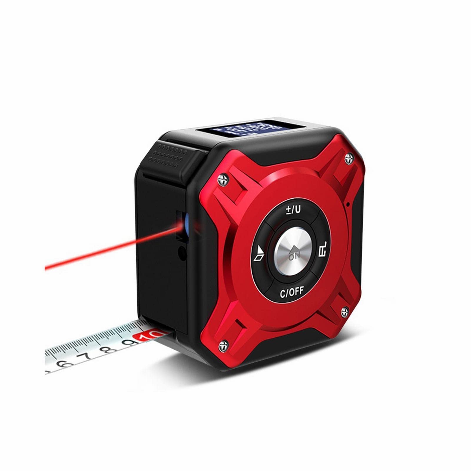 JINGYAN Cintas métricas USB Rechargeable Tape Measure Digital Display With Roll Cord Mode Laser