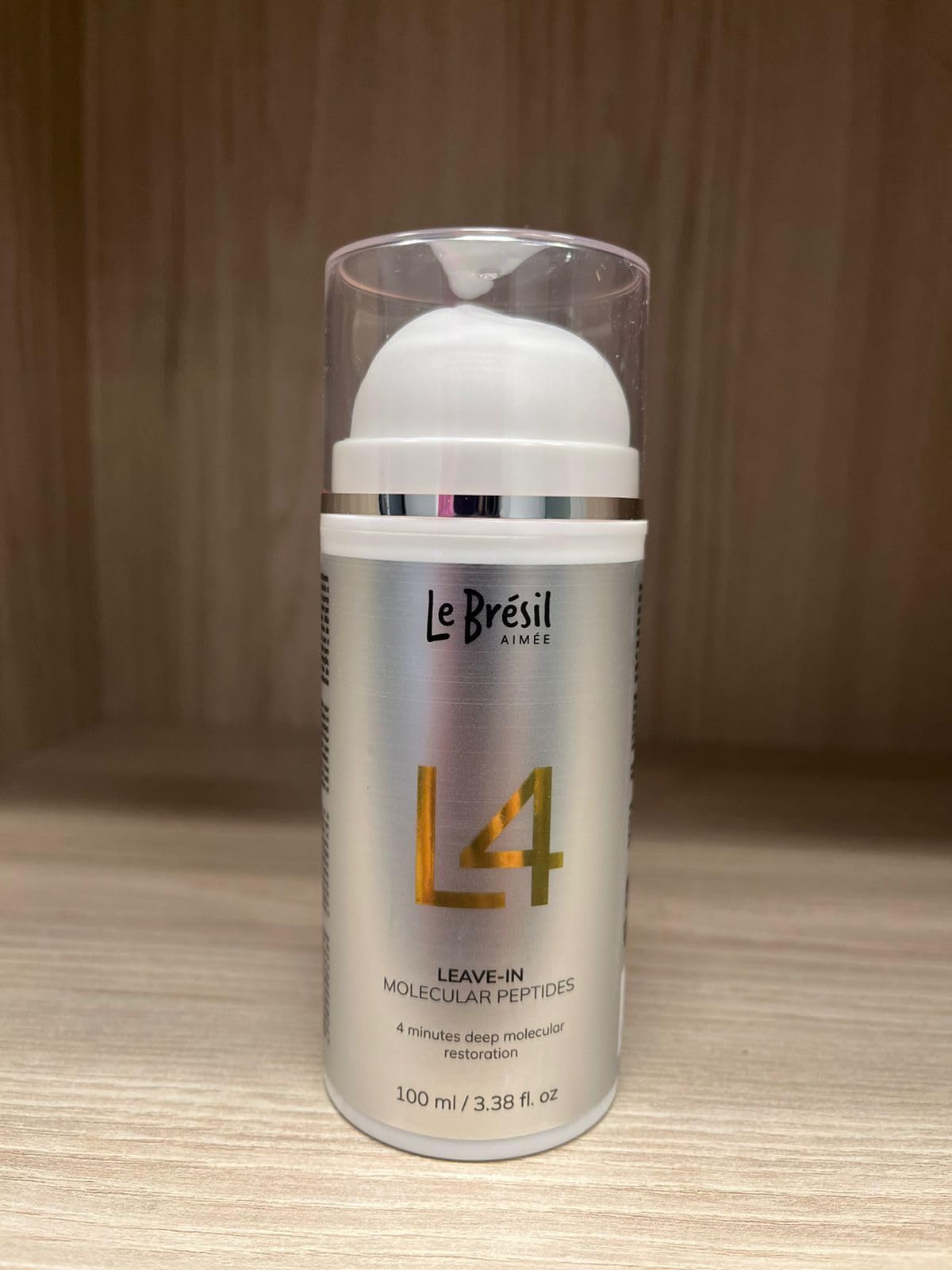 Mascarilla capilar Leave-In L4 Molecular Peptides – Repara el cabello seco o dañado – Restauración molecular profunda en 4 minutos – 3.38 onzas líquidas 8