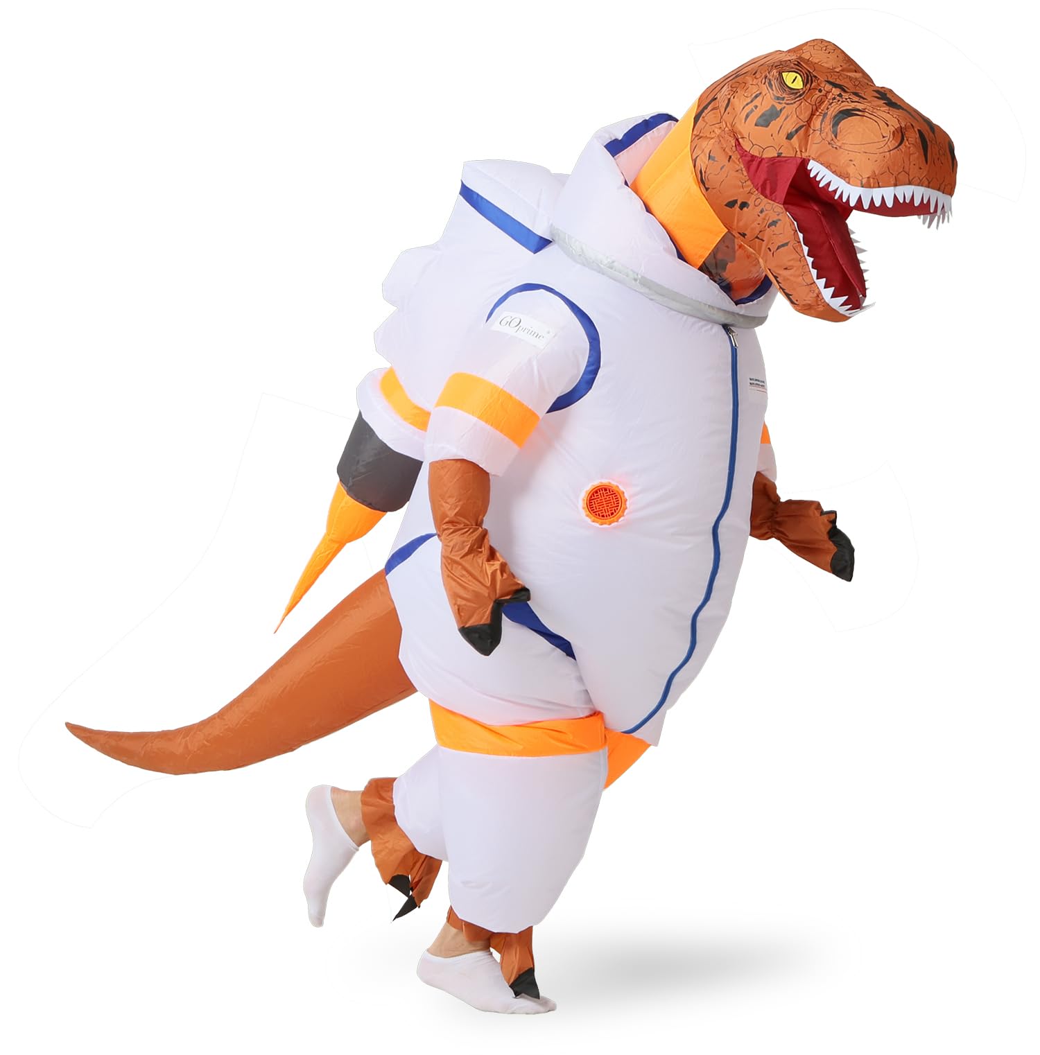 GOPRIME Dinosaur Astronaut Inflatable Costume, Spacesuit T Rex Costume, Adult Size