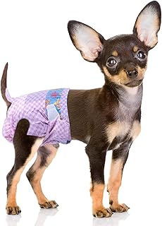 Flying Paws Disposable Female Dog Diapers, Puppy Diapers with Adjustable Elastic Waistline for Female Dog or Cat in Heat, Incontinence, Diaper with Wetness Indicator. (XS-20 Count 8-14")