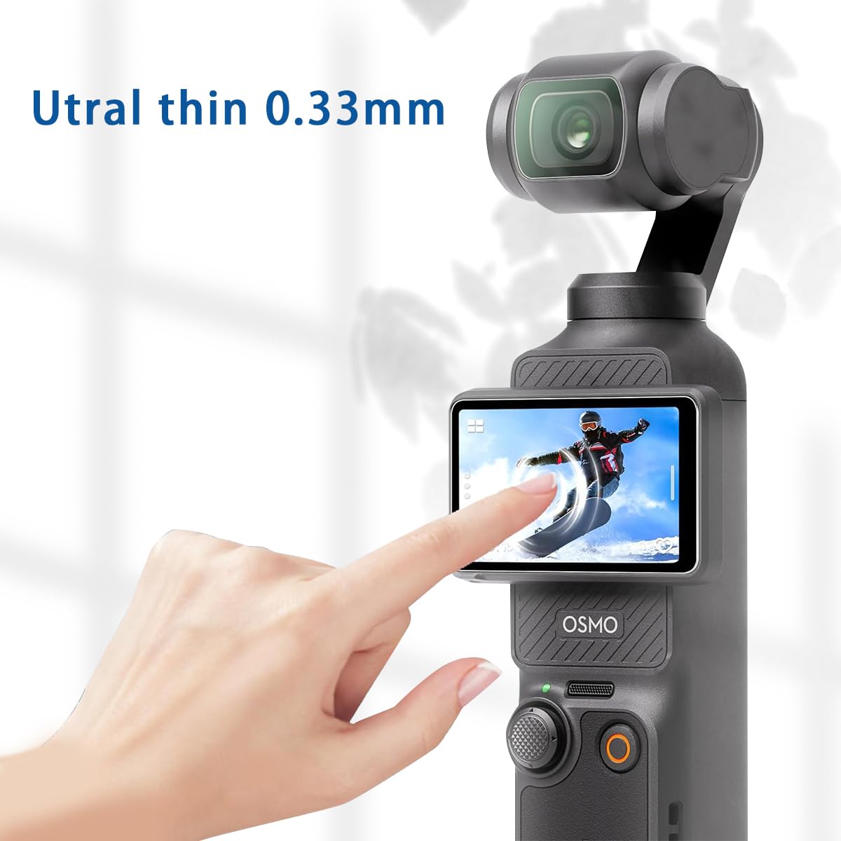 Protecteur d’objectif et protecteur d’écran pour DJI Osmo Pocket 3 accessoires avec couvercle de film d’affichage LCD en verre trempé Dureté 9H Anti-rayures Anti-bulles [2Pack]
