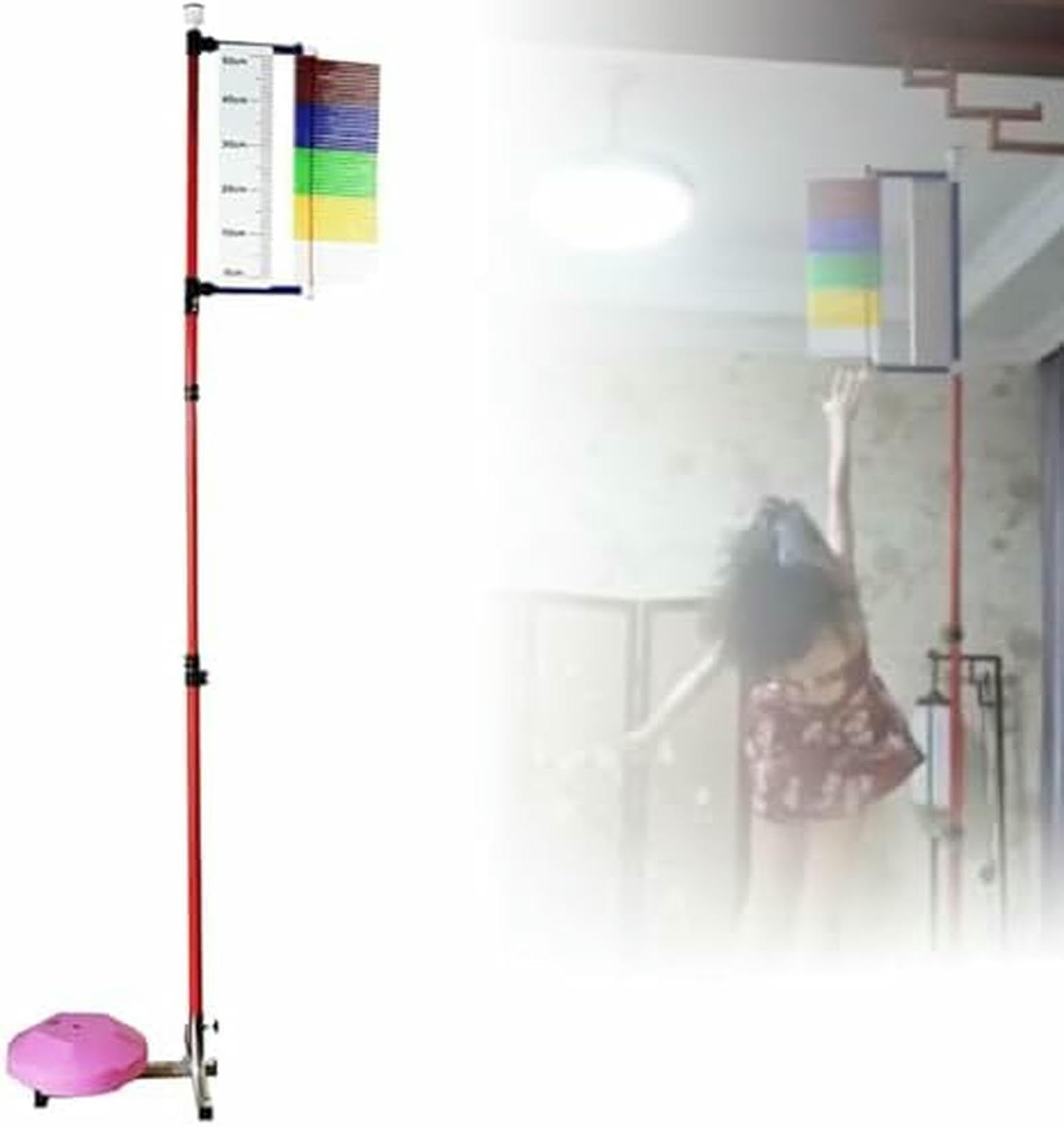 Testeur de saut vertical réglable de 4,3 à 11,8 pieds outil mesure de détente basket