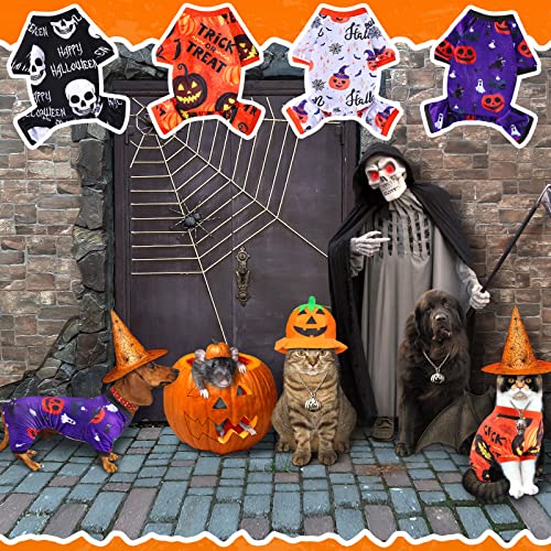 4 pijamas para perros Halloween talla mediana miniatura 6