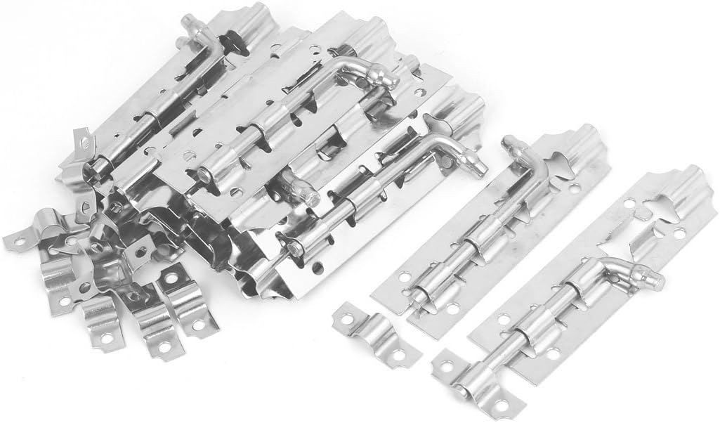 Household Door 4" Long Stainless Steel Slide Latch docking connecting Bolt Security Lock 20pcs (31c8c1721a9c1db062fbcb838cf788bc)