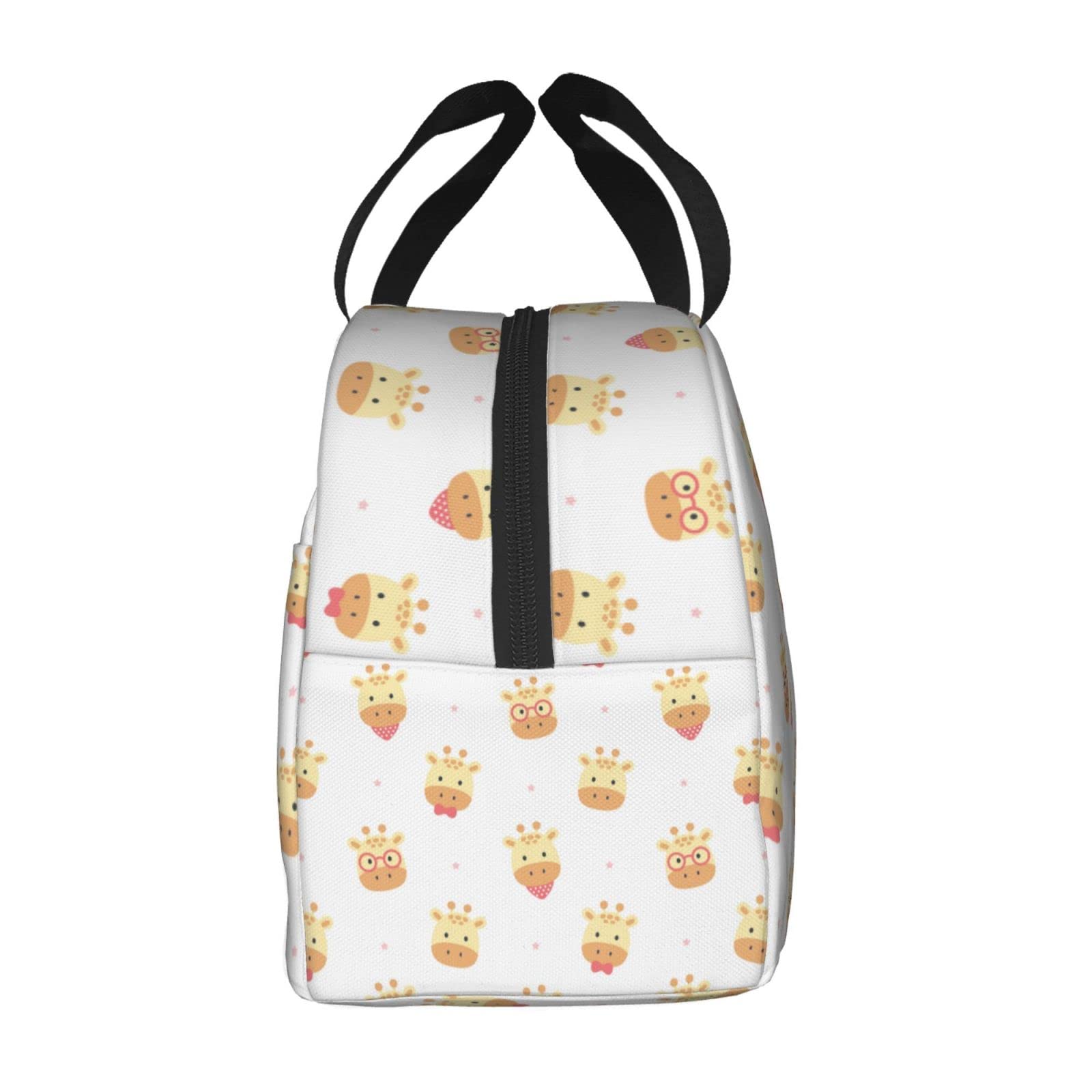 Borsa termica per il pranzo, da donna, con motivo giraffa, per lavoro, viaggio, borsa termica per il pranzo, per bambini e uomini