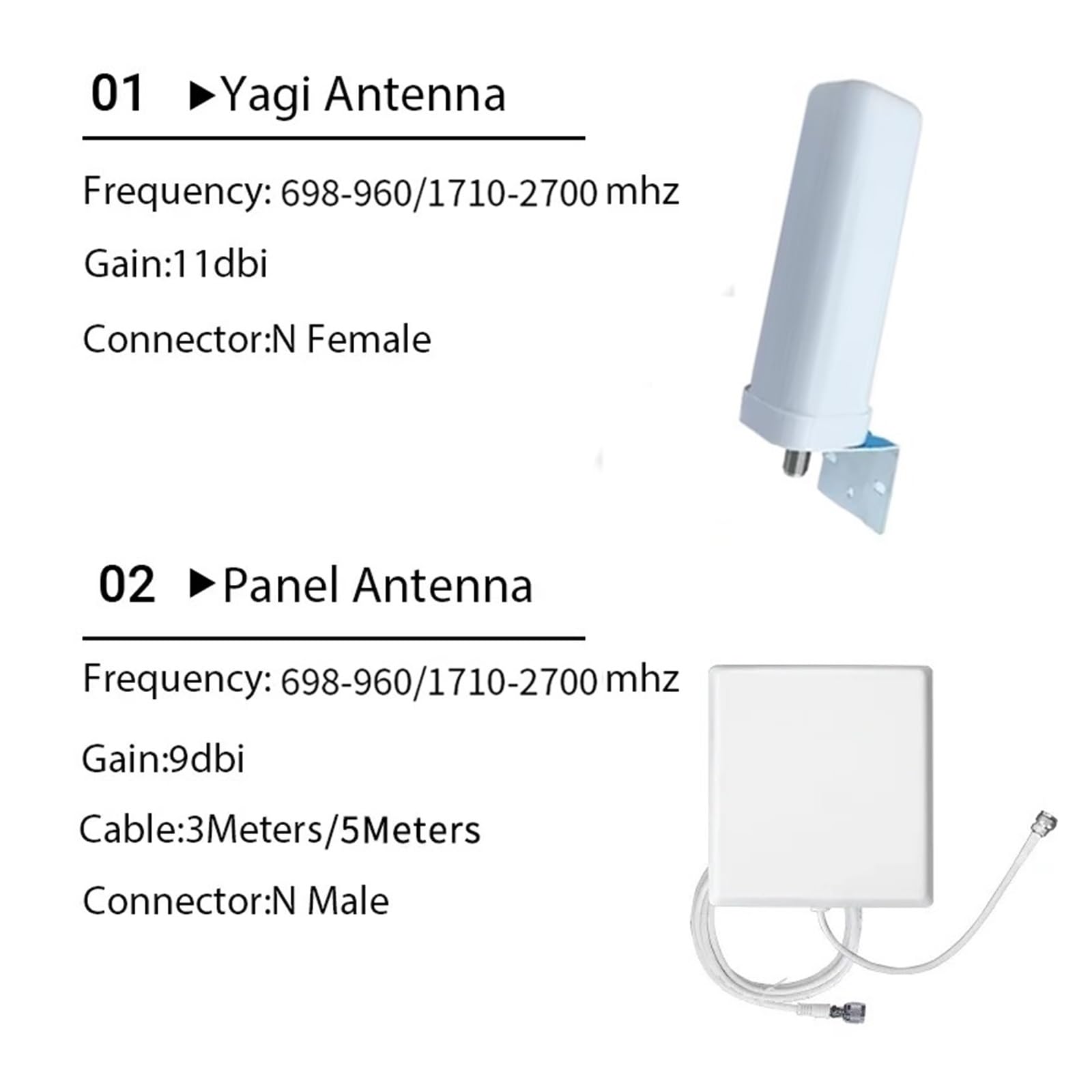 Amplificador Móvil 2G 3G 4G 800 900 1800 2100 Repetidor GSM De 2 Antenas DCS WCDMA Señal LTE Cobertura más amplia