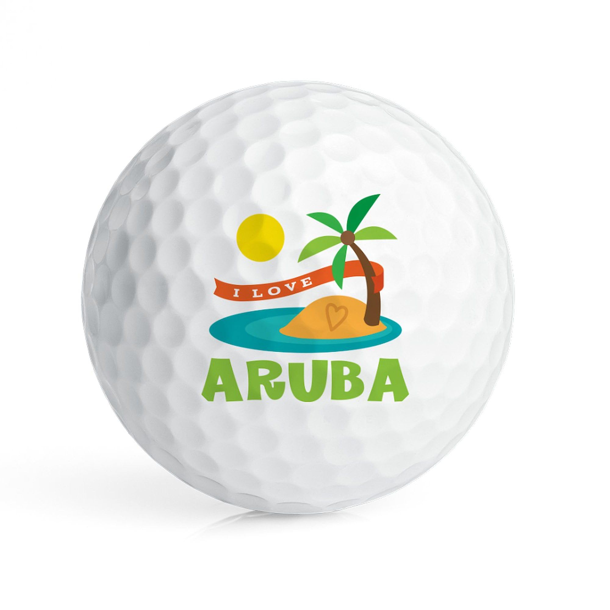 CafePress I Love Aruba Novelty Golf Balls (Pk of 6)