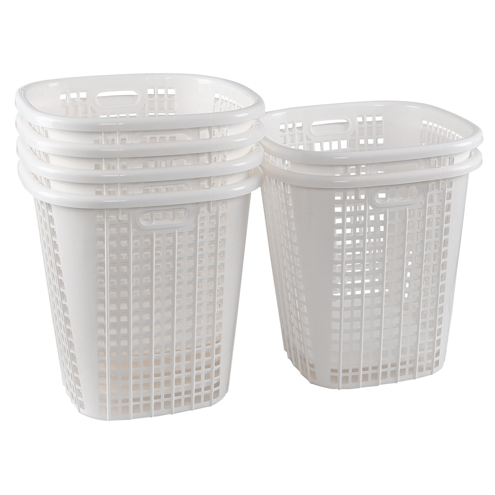 NiceshNicesh 6-Pack 45 L White Laundry Hamper, Plastic Large Storage Basket