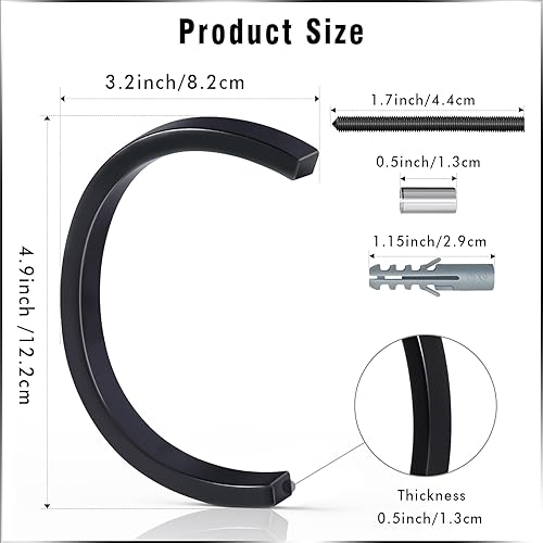 Miniatura 21 de VONDERSO - Letrero de dirección flotante de 5 pulgadas para exteriores de metal negro moderno para patio, calle y buzón, números de dirección Negro 1