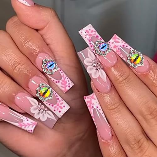 Miniatura 5 de Dijes de uñas 3D de aleación plateada Y2K de 0.31 x 0.55 pulgadas, dijes de uñas de murciélago oscuro para uñas acrílicas, suministros de uñas para