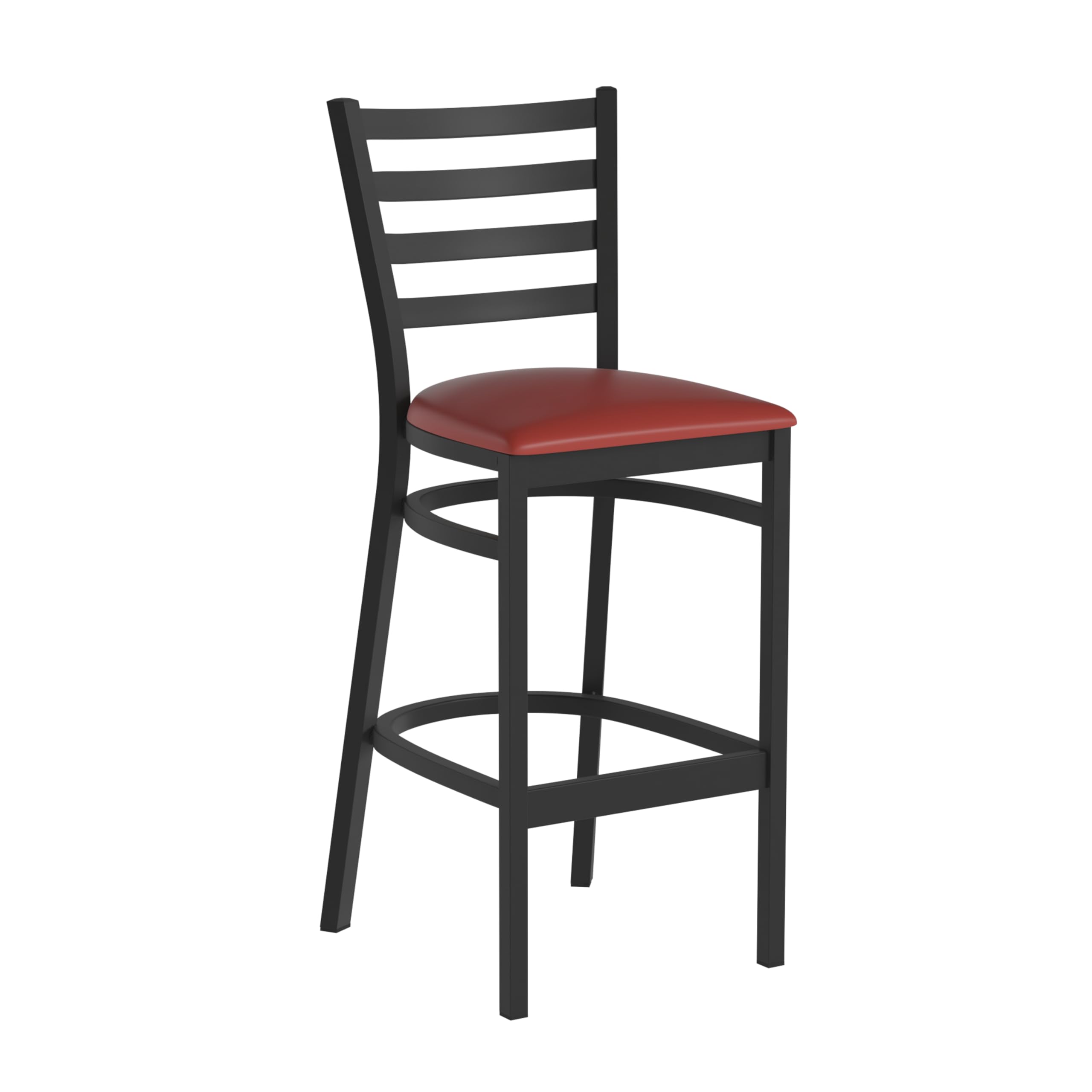 Flash Furniture Red Vinyl Seat/Black Metal Frame / Set of 1 / Traditional Barstools