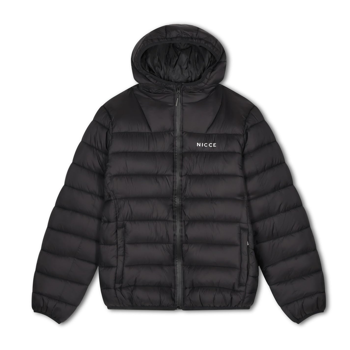 Nicce Men's Black Blankley Medium Puffer Jacket in Size M, Sports Direct