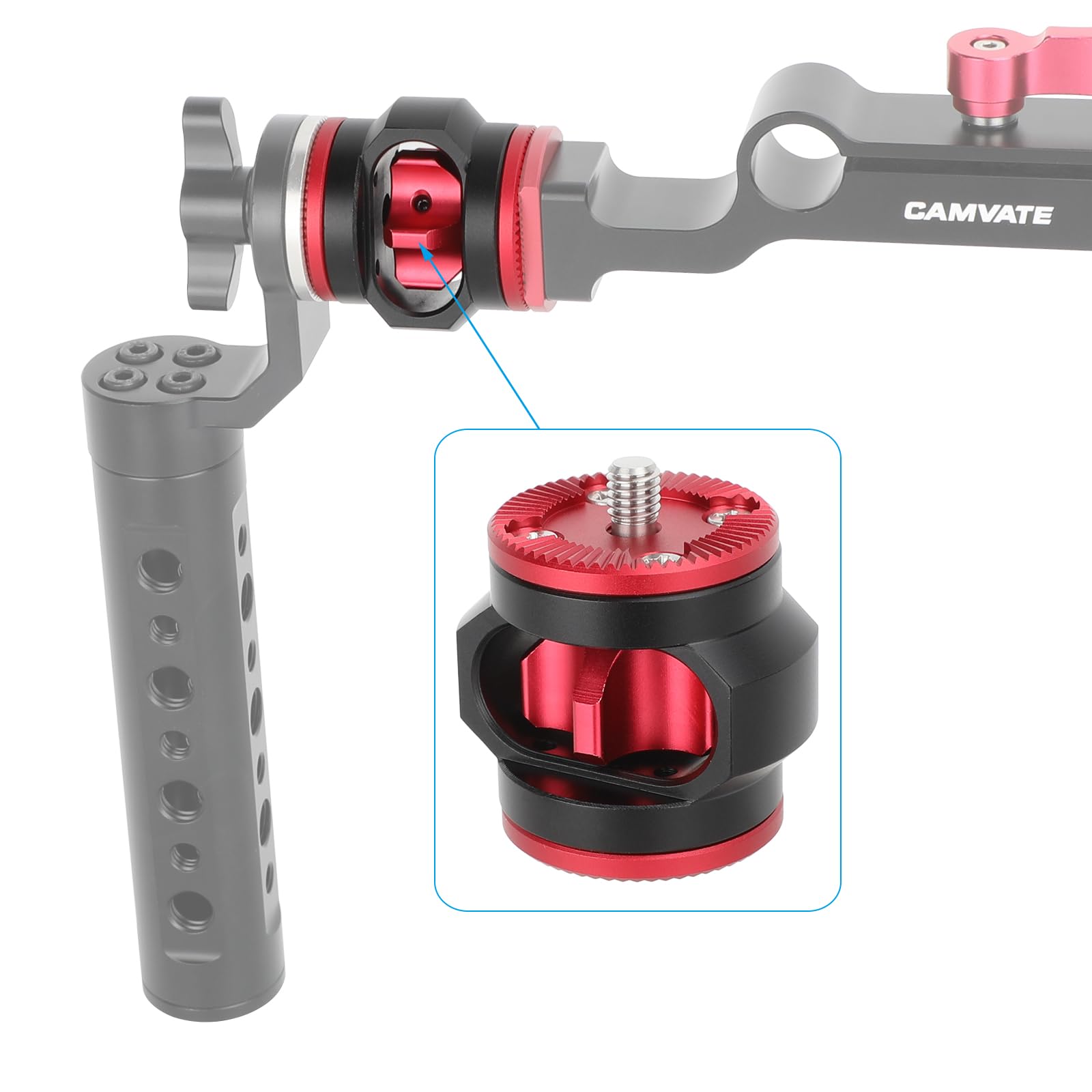CAMVATE M6 Rosette Verlängerungsabstandshalter (Rot)-3677
