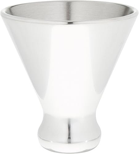 Cork Pops Nicholas Martini Glass Barware, 4 pulgadas de alto con 4 pulgadas de diámetro, plata