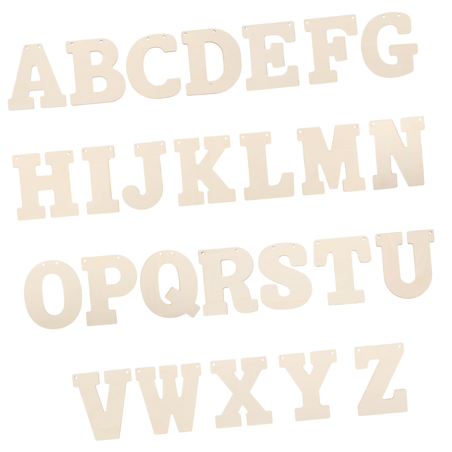 Lettres bois cursives pour apprendre l'alphabet en s'amusant à l'école