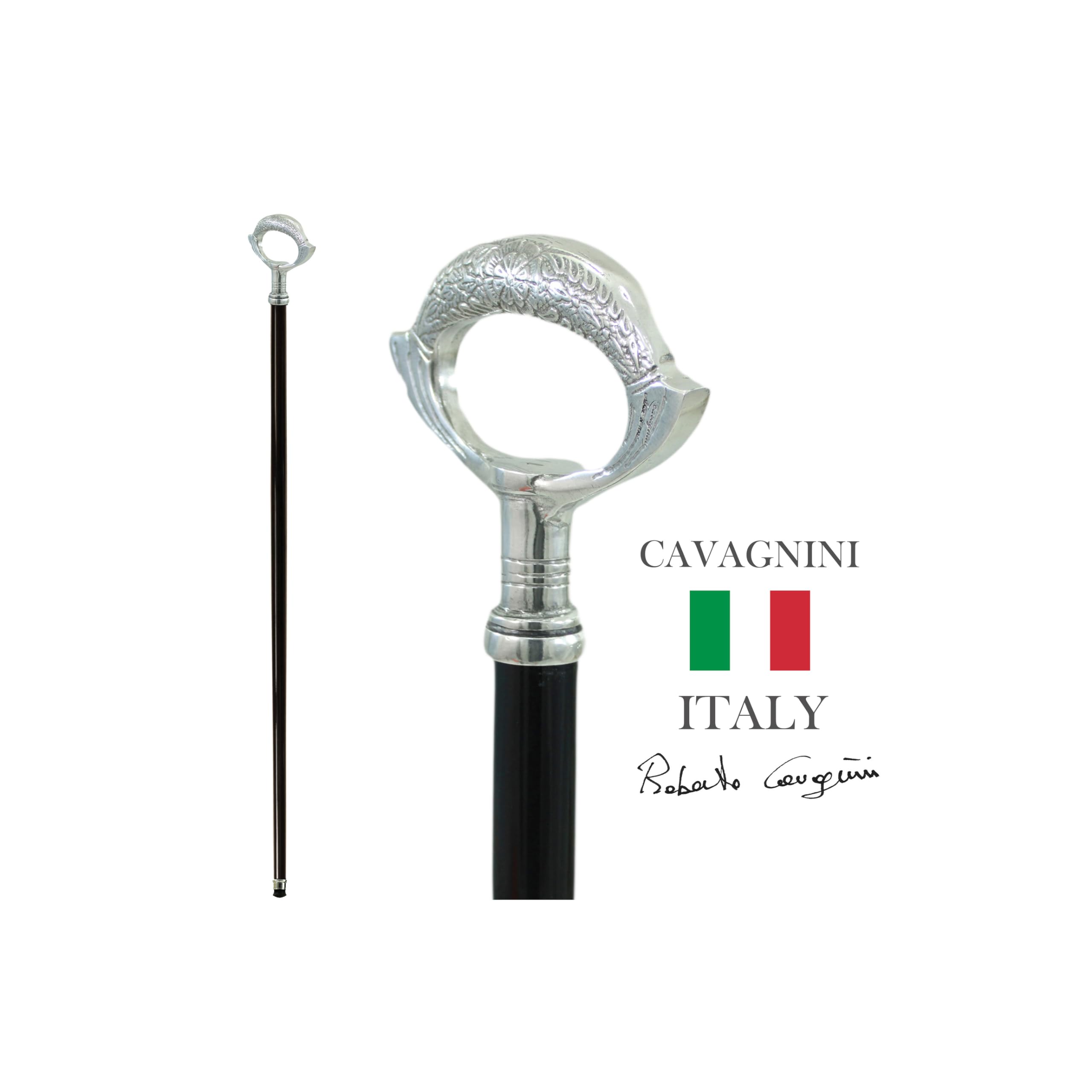 Elegante bastón de Madera Cavagnini para Hombre y Mujer, Fabricado en Italia
