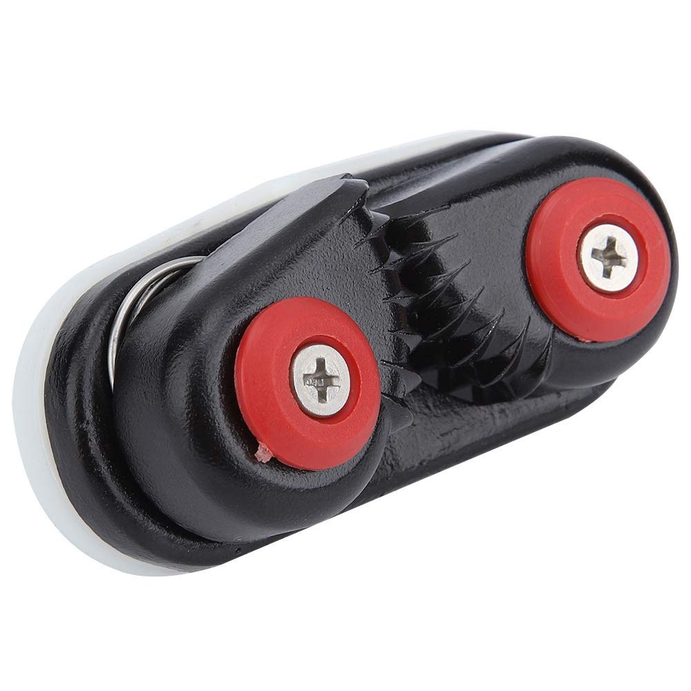 KIMISS Negro Aleación De Aluminio Cuerda Hebilla Titular Anchor Cam Cleat para Kayak Yacht Boot Accesorios