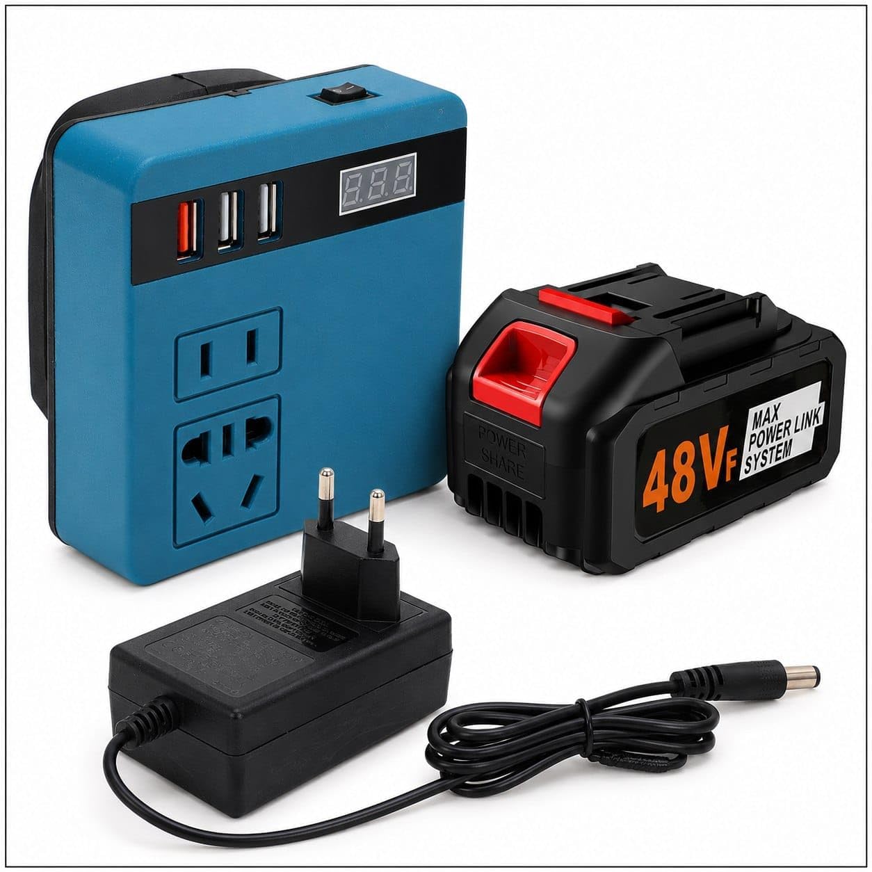 Add Woizy Rechargeable 120W Inverter with Battery & Charger - Image 1