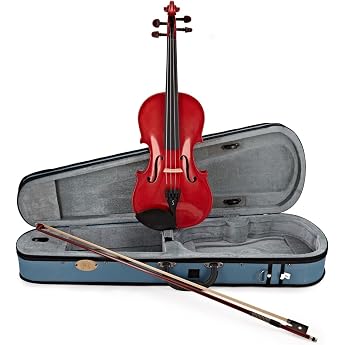 STENTOR Harlequin Violin 4/4 Set Cherry Red