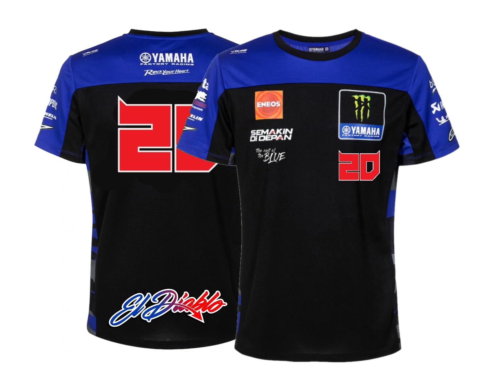Camiseta hombres Fabio 20 Yámaha MotóGP