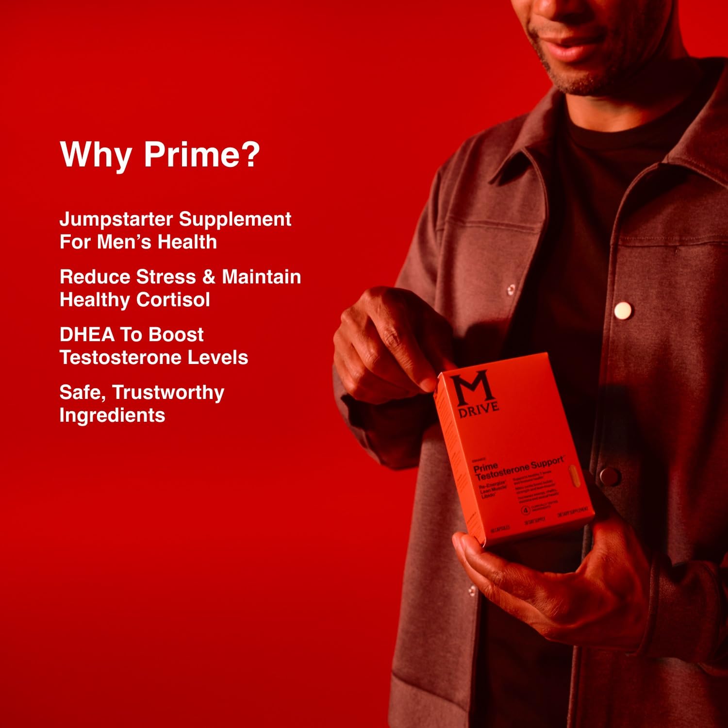 M Drive Prime - Men's T-Support Supplement, Max Energy, Focus & Lean Muscle, KSM-66 Ashwagandha, S7 Nitric Oxide Booster, Bioperine and DHEA,15 Servings, 30 Count — Amazon image 4