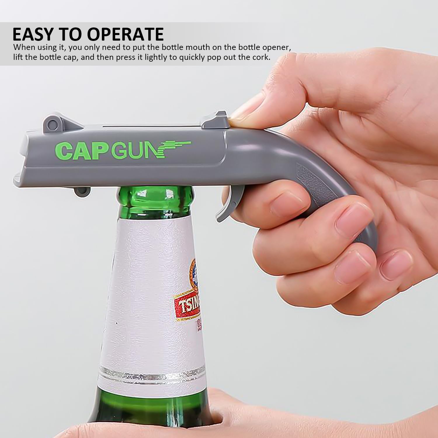 Pack of 4 Gun Bottle Openers, Beer Cap Gun, Multifunctional Beer Bottle Opener, Drinks Bottle Opener, Men's Gift - Image 3
