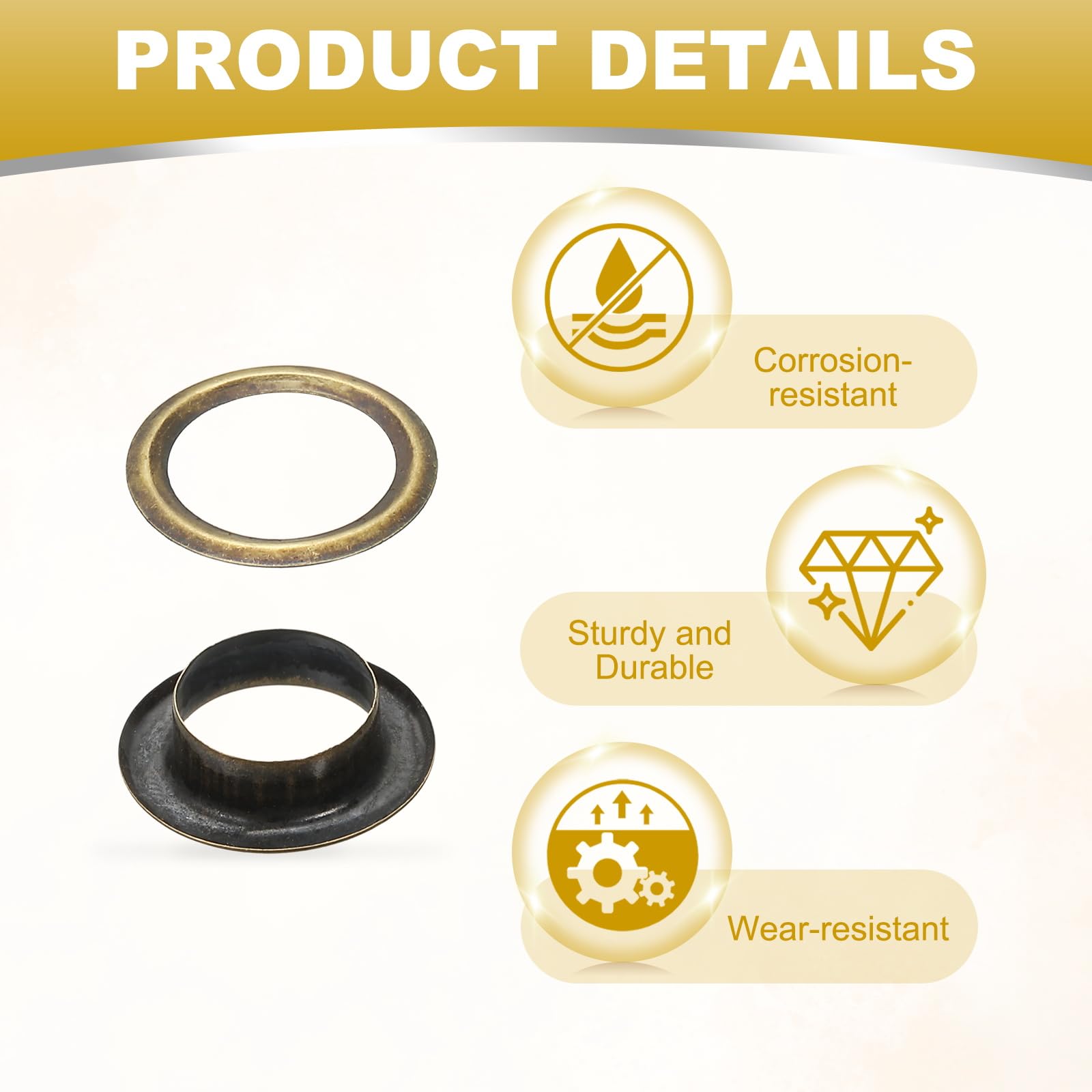 PATIKIL 8mm/5/16" Metal Eyelets - Image 3