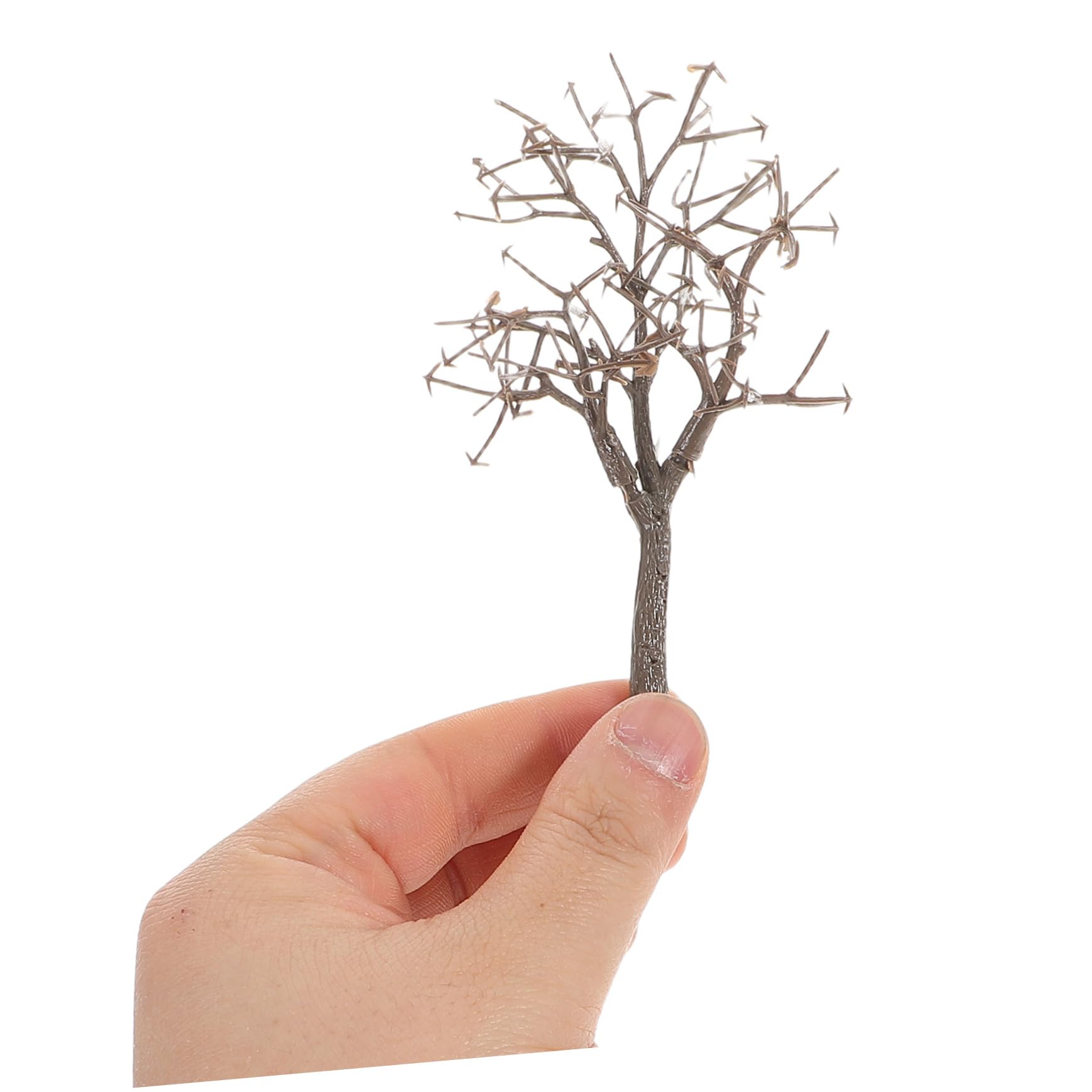 SOIMISS Lot de 10 Modèles D'arbres Architecturaux en Plastique Ton Brun pour Diorama et Maquettes, Esthétique et Usage Éducatif en Artisanat ou Bureau