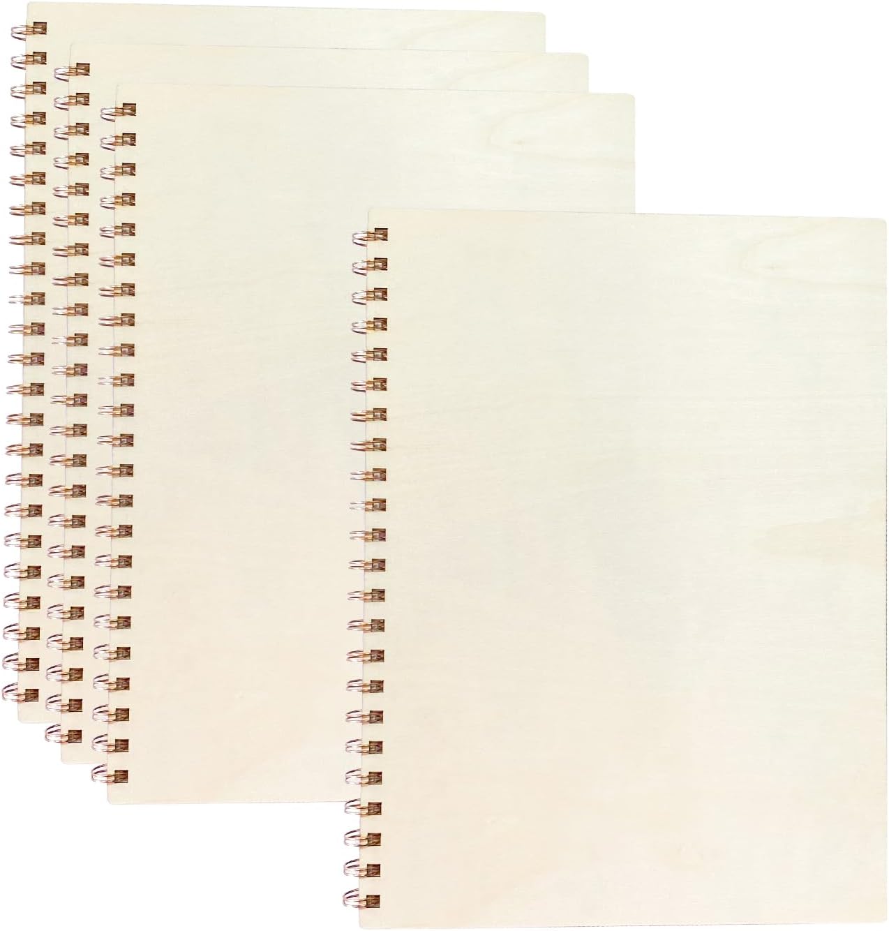 4 Pack A4 Wood Cover Jounal Notebook 80 pages Sketchbook