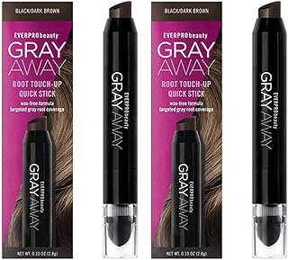 Everpro Gray Away Root Touchup Quick Stick Black/Dark Brown 0.10 Ounce (3ml) (2 Pack)