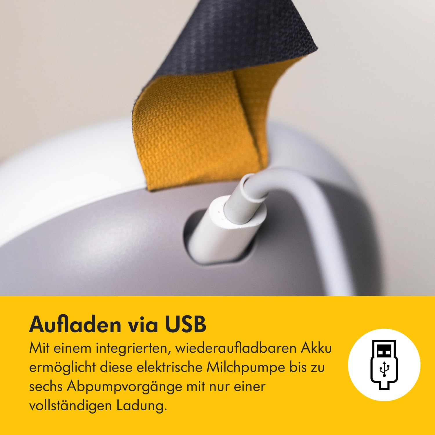 Medela Solo Elektrische Einseitige Milchpumpe – Leiser Betrieb – Aufladbar über USB – Mit PersonalFit Flex Brusthaube und Medela 2-Phase-Expression-Technologie