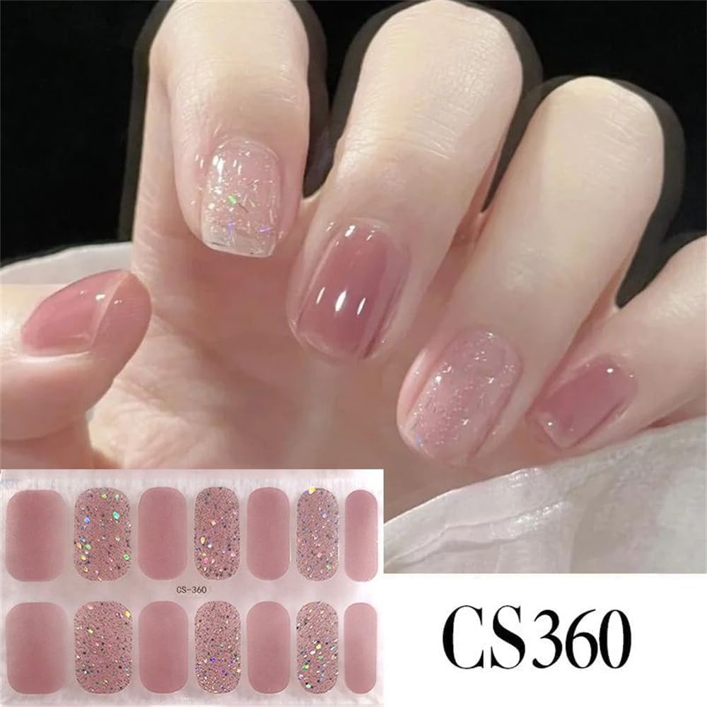 Amazon | ジェルネイルシール 手用 28枚入 マニキュア膜付 貼るだけ 手