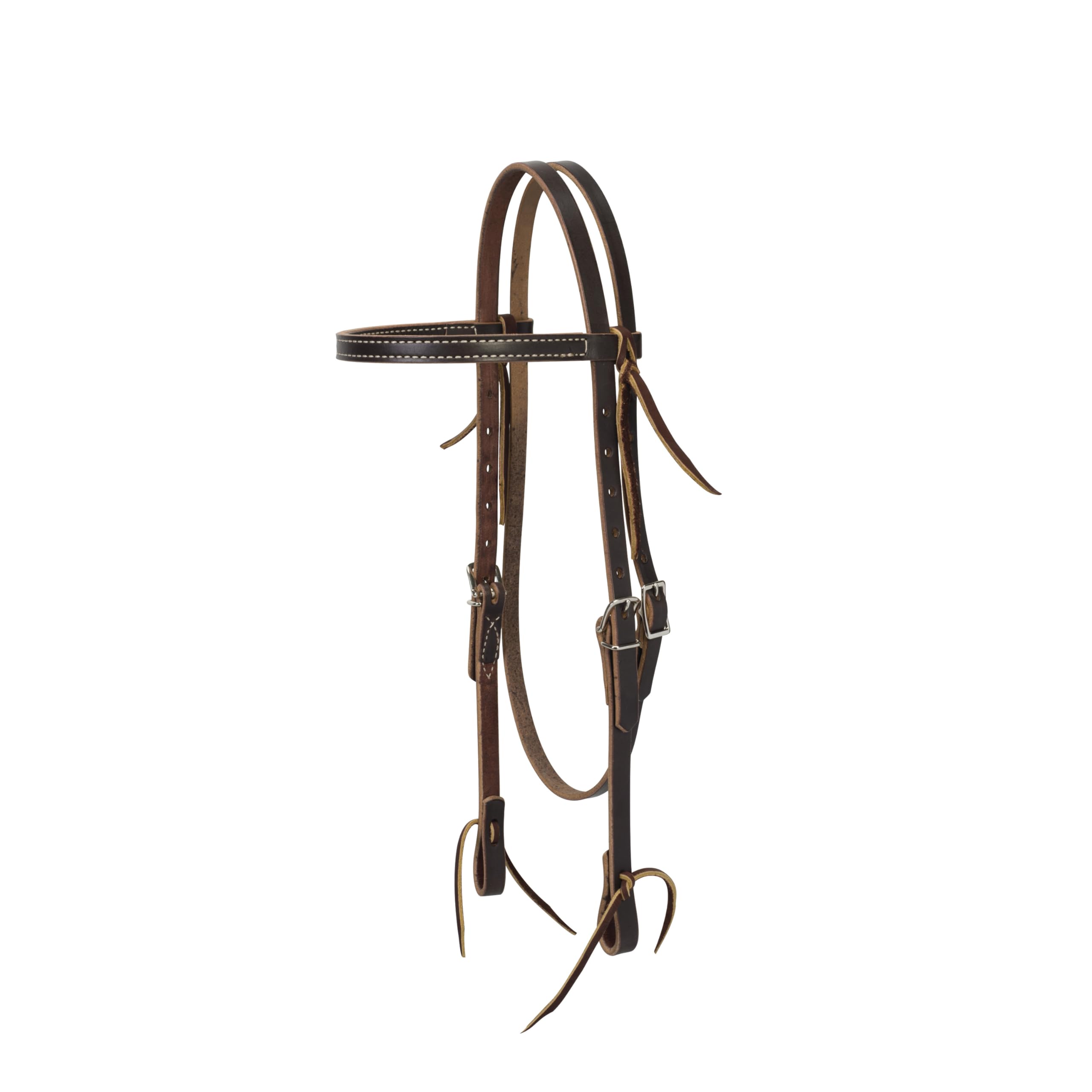 Turchese Croce 45 – 0150 Skirting Leather Browband Headstall, Horse Size, Scuro Oliato