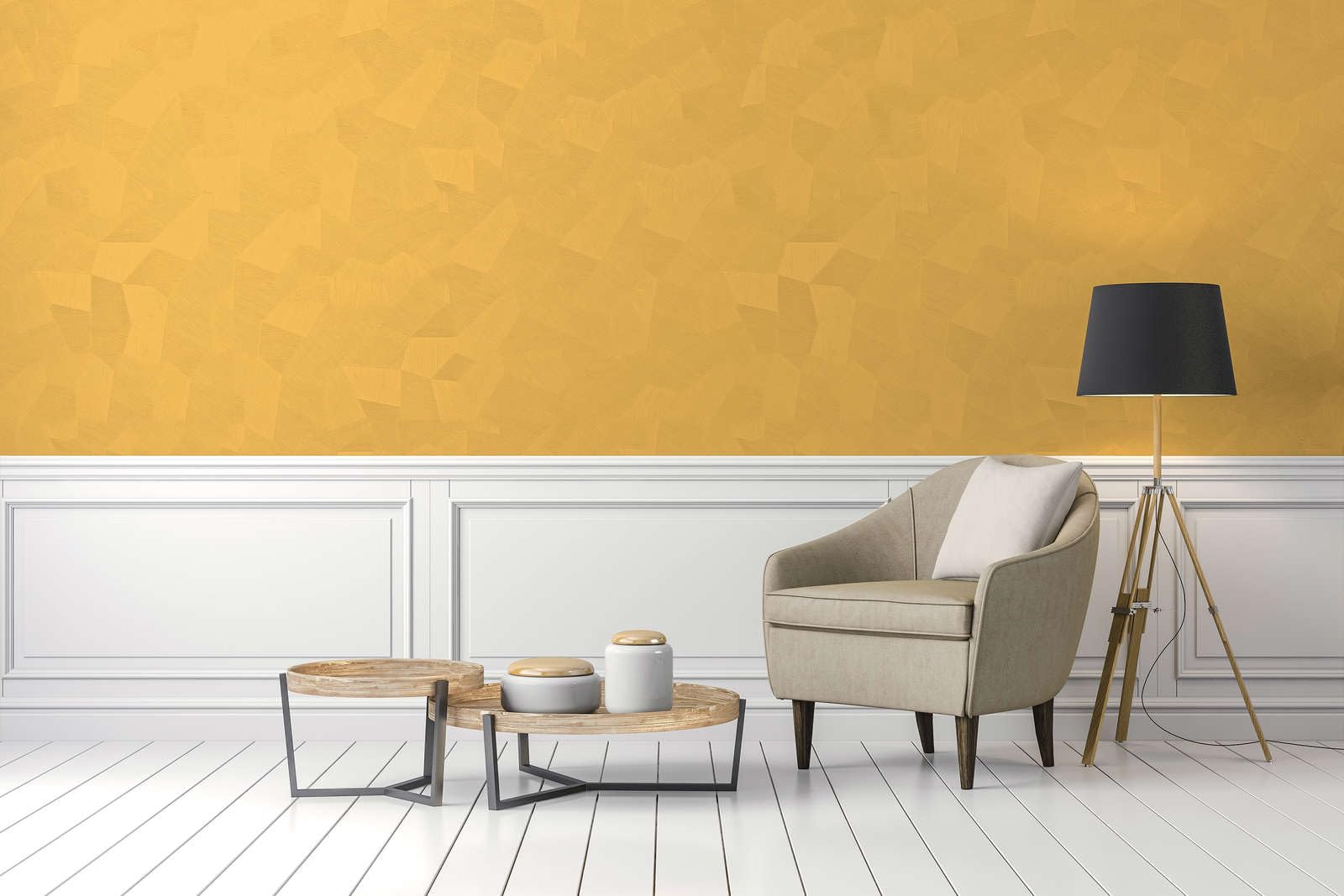 Pintura de emulsión líquida de lujo para interiores, 2,5 litros, color amarillo soleado