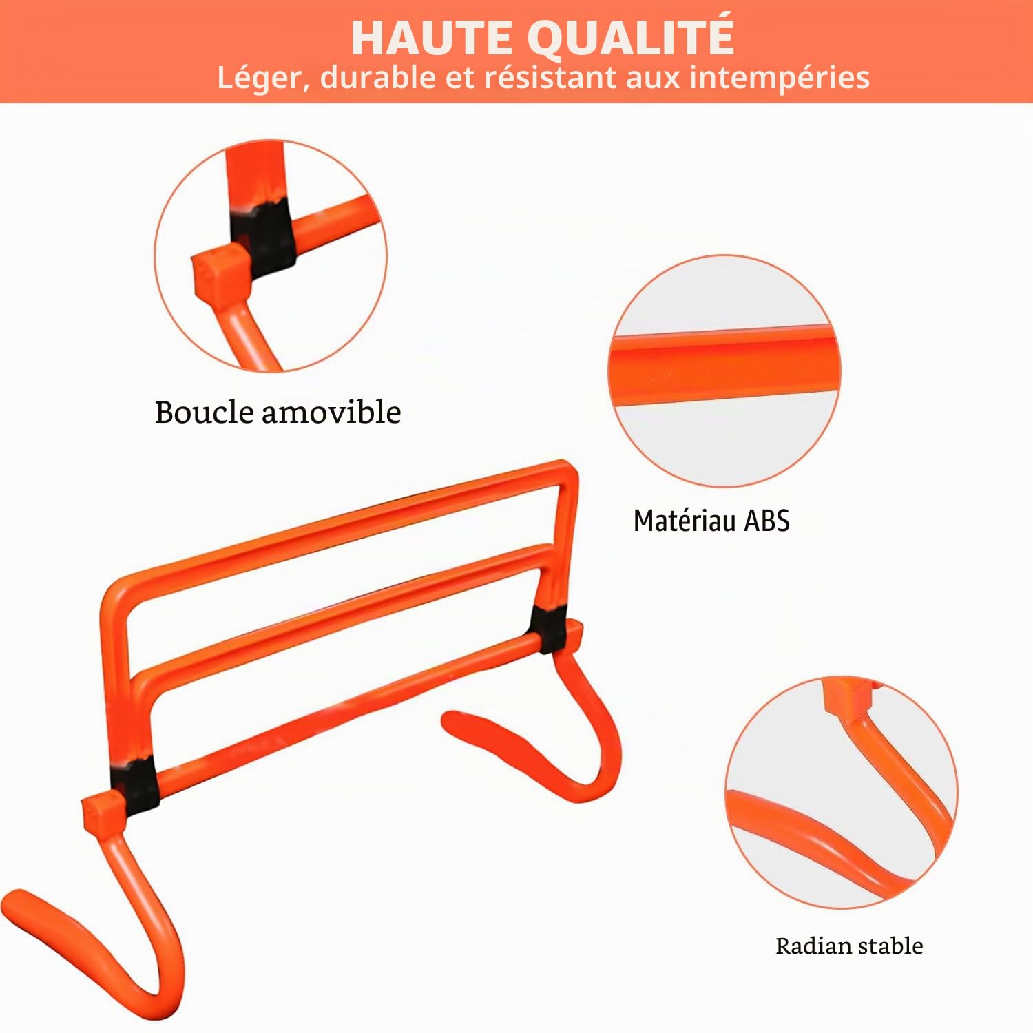 Speed Agility Lot de 6 Obstacles, D'entraînement de Vitesse Réglables en Hauteur 4 Obstacles D'agilité et de Vitesse, pour Entraînement D'agilité, Obstacles de Coordination