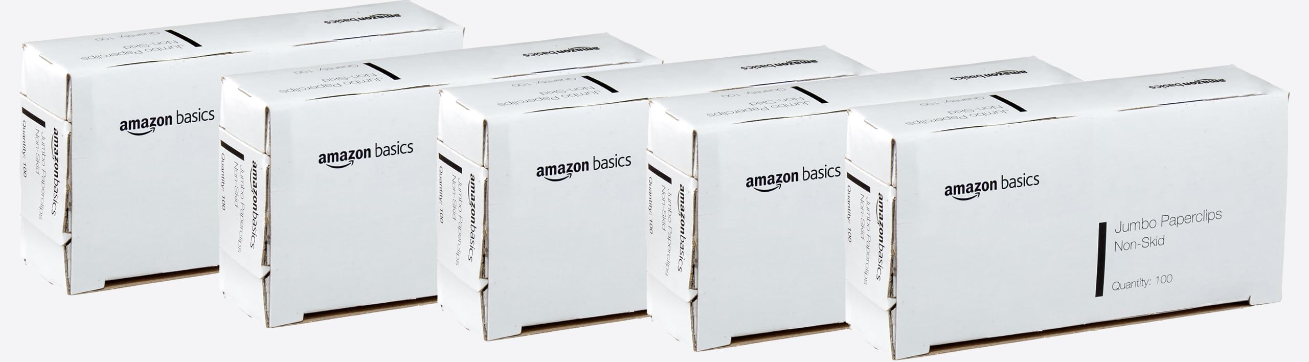 Jumbo Size Office Paper Clips, Non-Skid, Silver, 1000 Count, 10 Packs of 100, A7072557