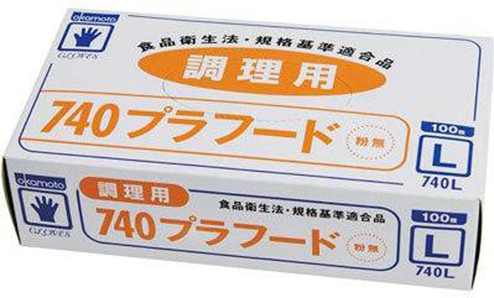 Amazon.co.jp: オカモト イージーグローブ プラフード粉無 L 100枚入