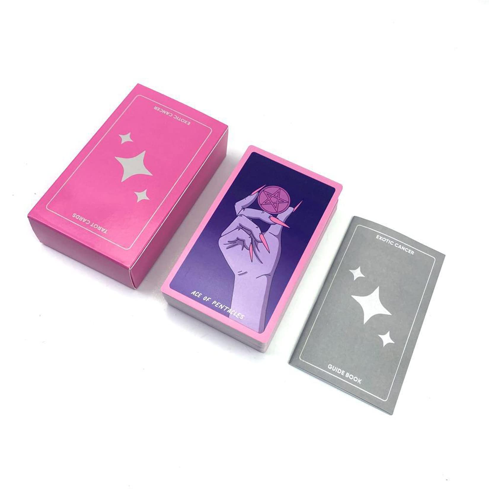 Tarotkarten Set In Roségold – 78 Karten, Englisch, Wasserabweisende PET-Folie, Mit Goldfolien-Details