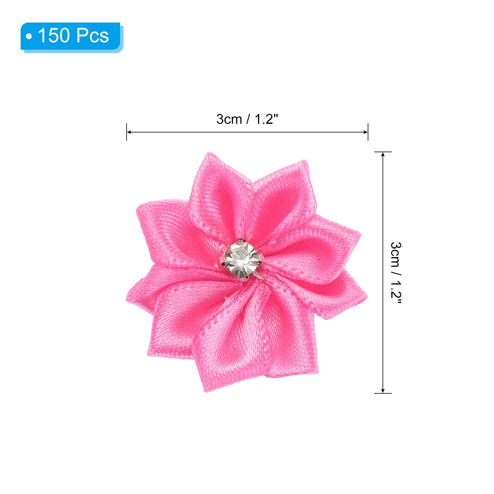PATIKIL 1.2 Inch Small Ribbon Flowers - Image 2