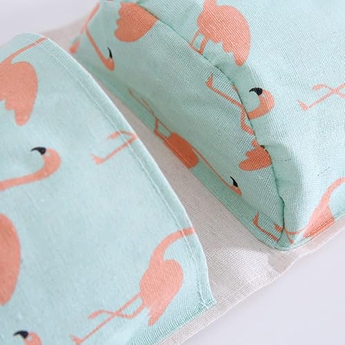 Miniatura 6 de SEIWEI Bolsa de almacenamiento para colgar en la pared, organizador de tela de lino impermeable sobre la puerta con 3 bolsillos para dormitorio,