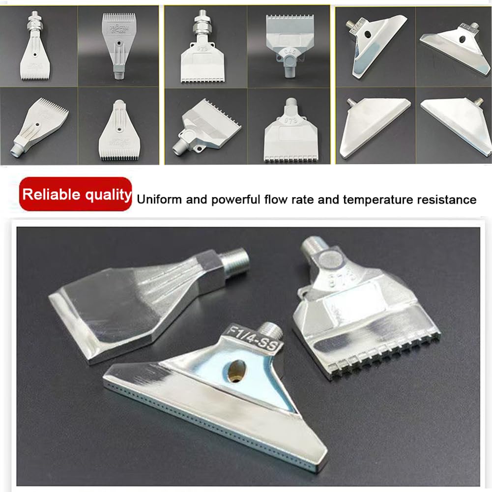 Linea maschile G1/4, tintinnio per ugello del serbatoio in acciaio inossidabile inossidabile 8-16 fori, soffiatore, argento aria compresso 8-hole aluminum alloy material 5 pezzi