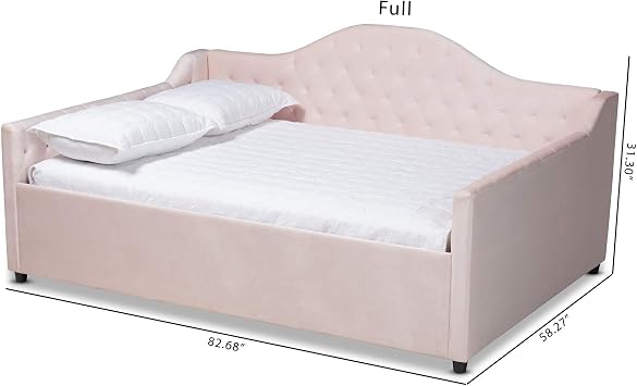Baxton Studio Daybeds, Queen, Light Pink