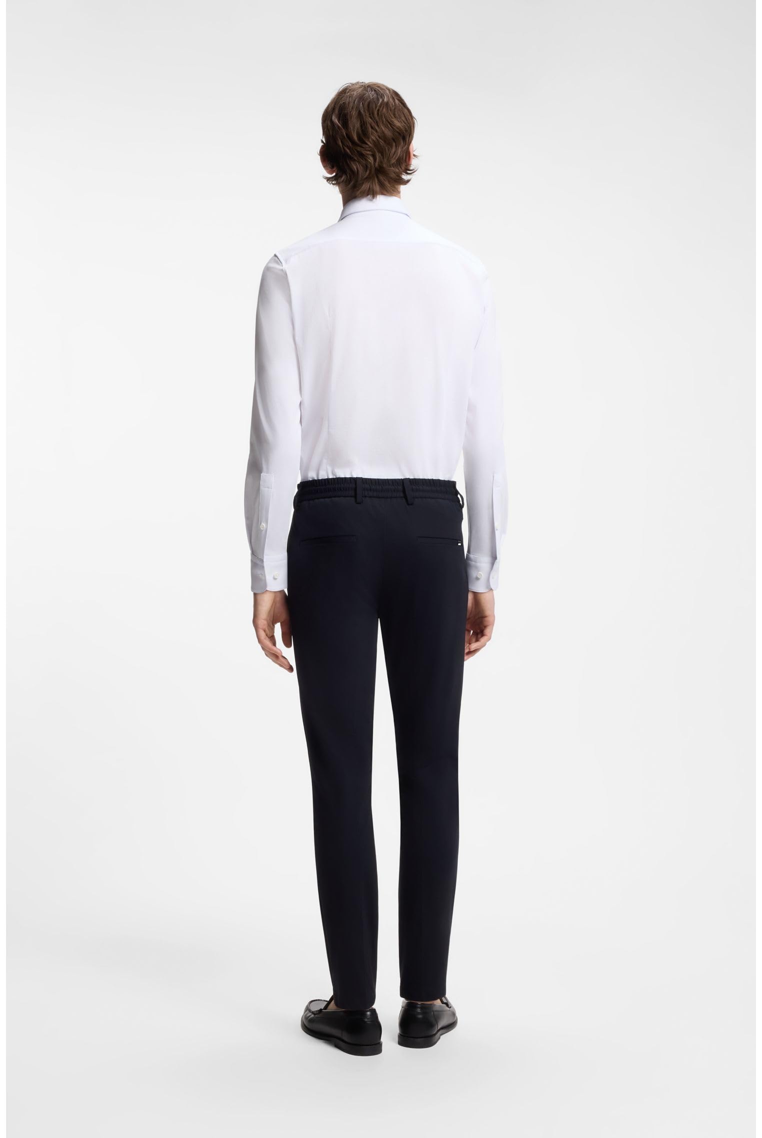 BOSS Herren P-HANK-s-C1-222 Slim-Fit Hemd aus Baumwoll-Mix mit Performance-Stretch