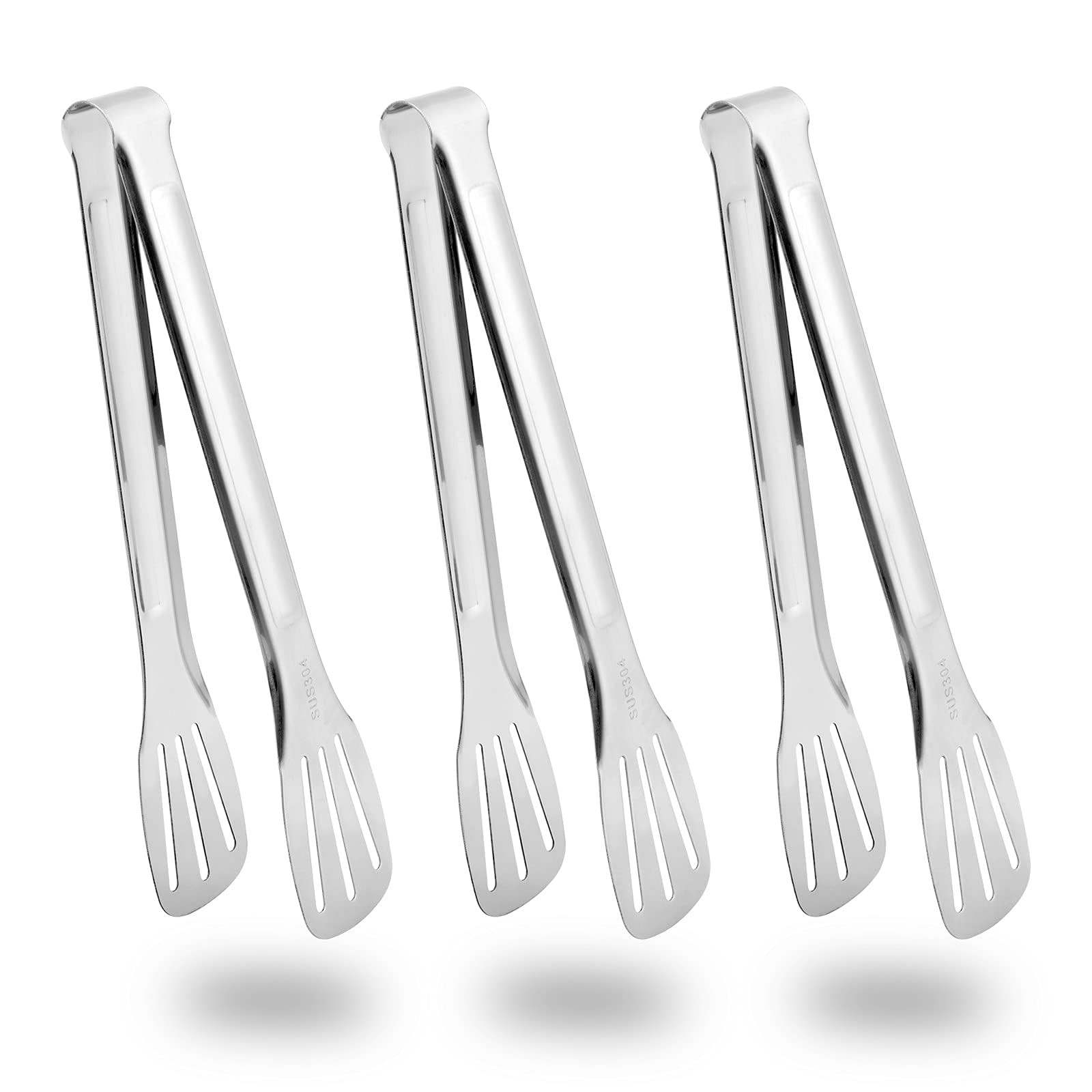 Pinces à Salade INOOMP En Inox - Lot De 2, Tête Large Pour Servir Salades Et Plats Chauds | Ustensiles De Cuisine Et Buffet - 6