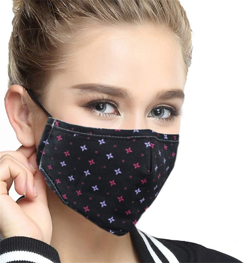 Esabel.C Black Cotton Mouth Mask Breathable Reusable Anti Dust Face Mask For Men And Women