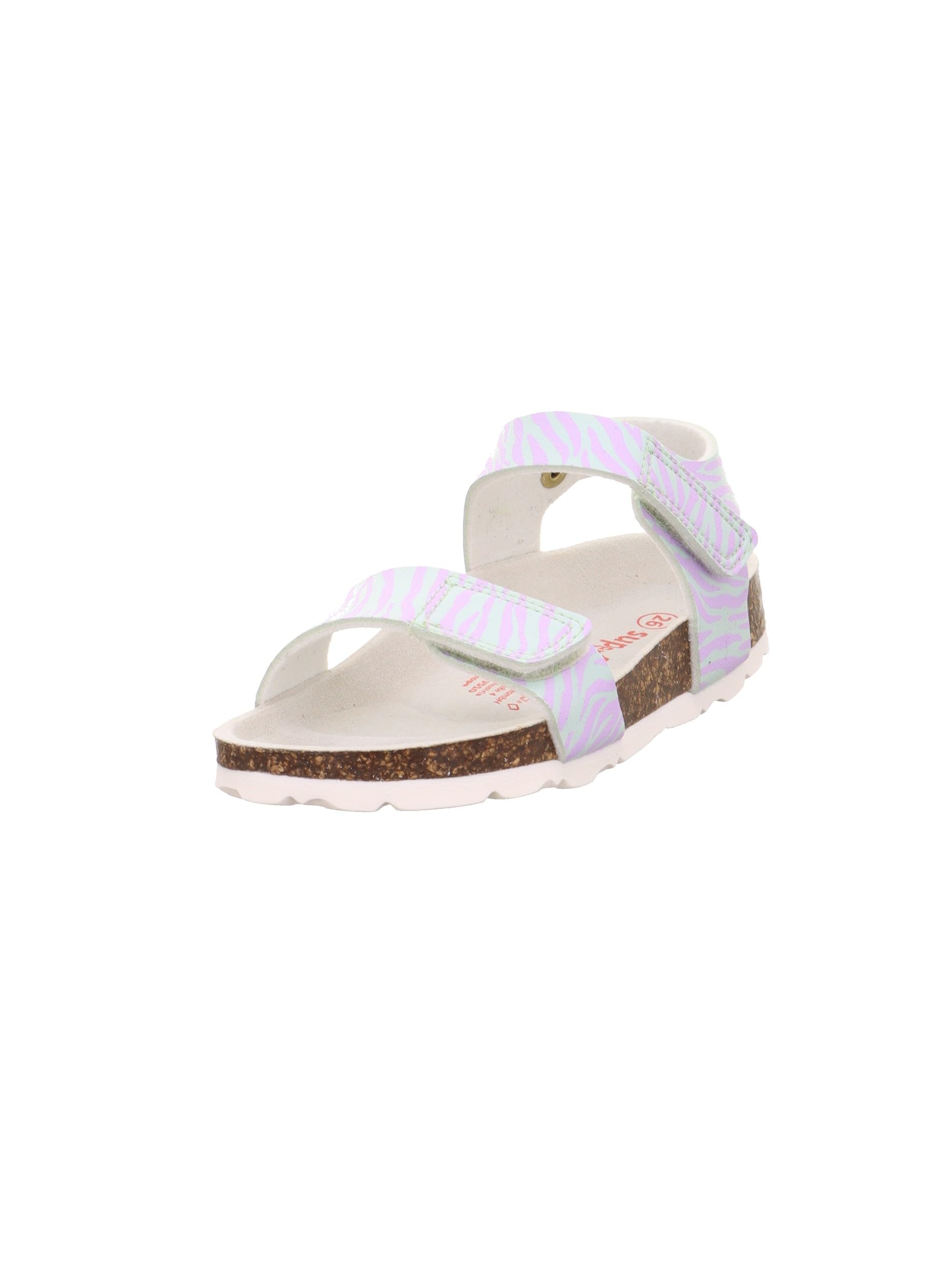 Superfit Girls' Footbed Slippers Sandals, Light Green Pink 7510, 8.5 UK Child