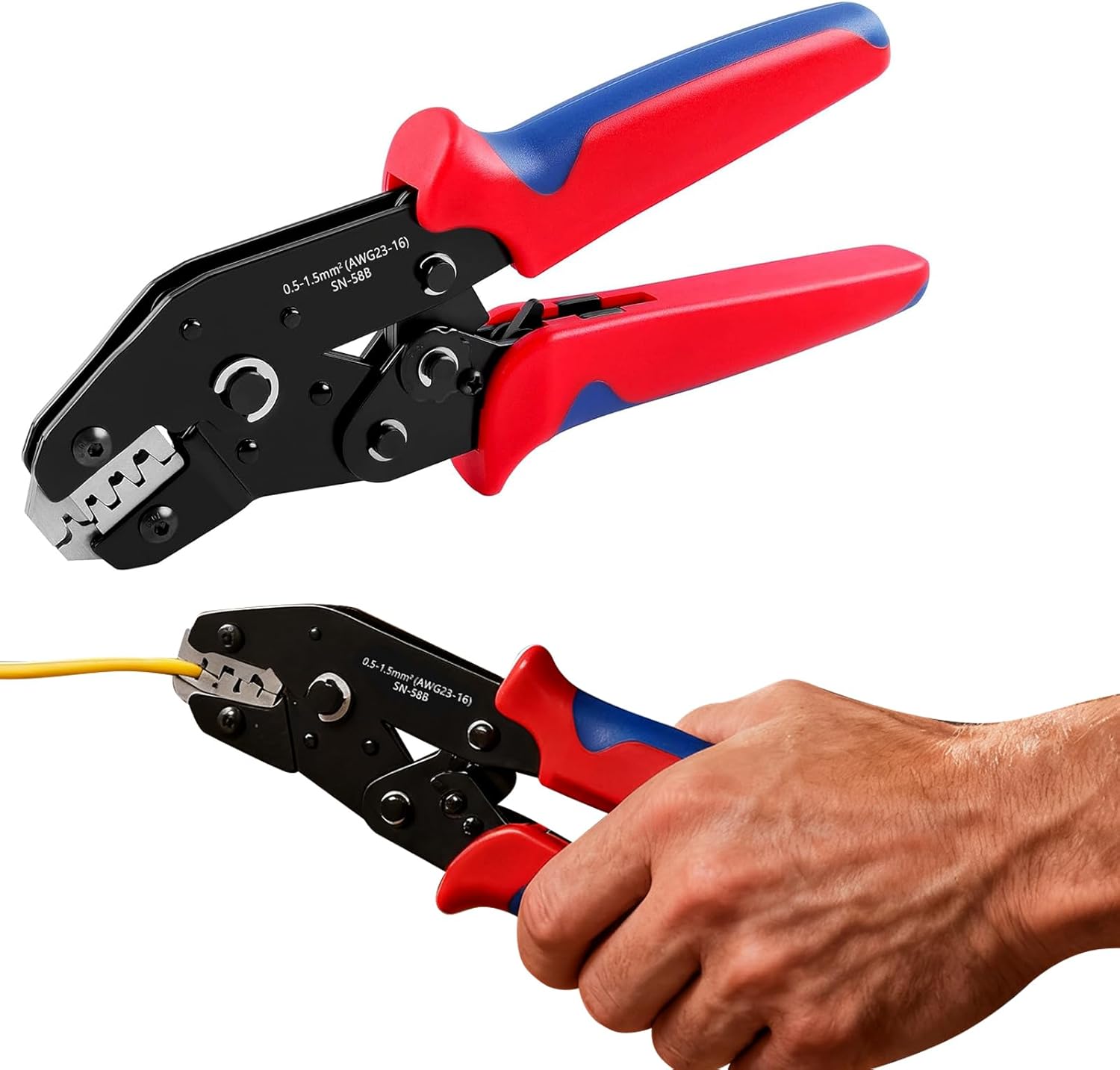 Precision Ratcheting Crimping Tool for Insulated Connectors Professional Electrical Crimp Tool for DIY Use