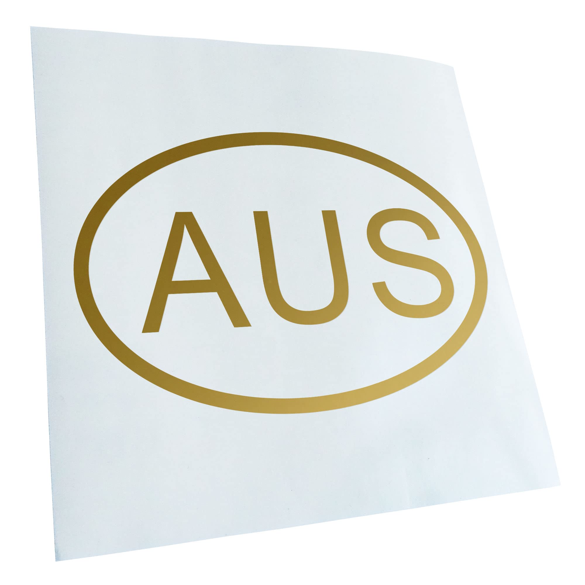 Kiwistar - Car Sticker - Gold - 50 x 33 cm Australia AU - Rear Window Car Sticker Weatherproof for Car Truck Moped Truck - Sticker Exterior Self-Adhesive Tuning Accessories for Window Vehicle Window