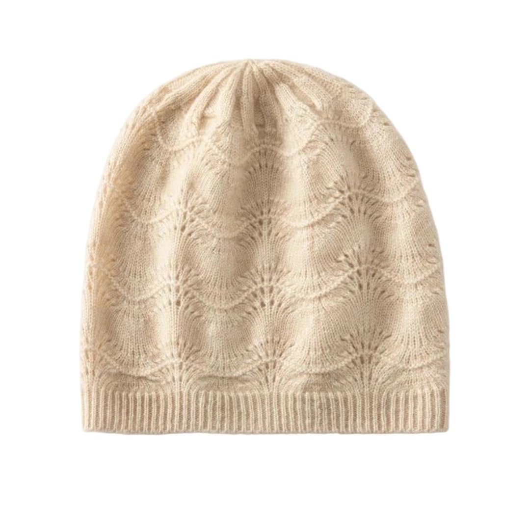 Gorro de Punto Gorros de Punto clásicos, Gorro de Punto Unisex Mezcla Lana Color Beige Claro(Beige)